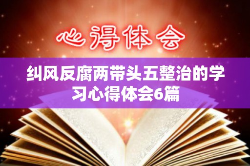 纠风反腐两带头五整治的学习心得体会6篇