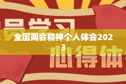 全国两会精神个人体会2023
