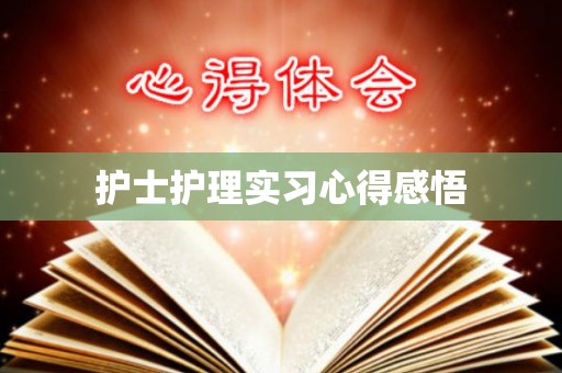 护士护理实习心得感悟