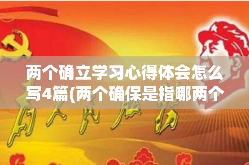 两个确立学习心得体会怎么写4篇(两个确保是指哪两个确保)