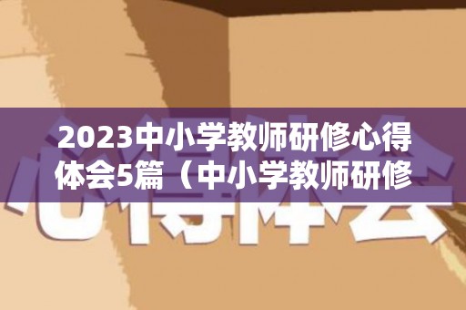 2023中小学教师研修心得体会5篇（中小学教师研修总结）
