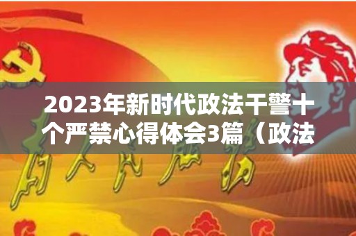 2023年新时代政法干警十个严禁心得体会3篇（政法干警十个严禁要求）