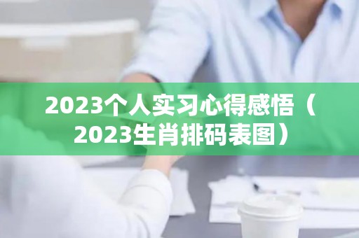 2023个人实习心得感悟（2023生肖排码表图）