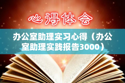 办公室助理实习心得（办公室助理实践报告3000）