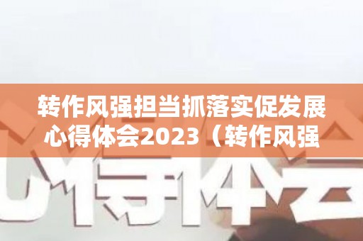 转作风强担当抓落实促发展心得体会2023（转作风强担当抓落实促发展心得体会教师）