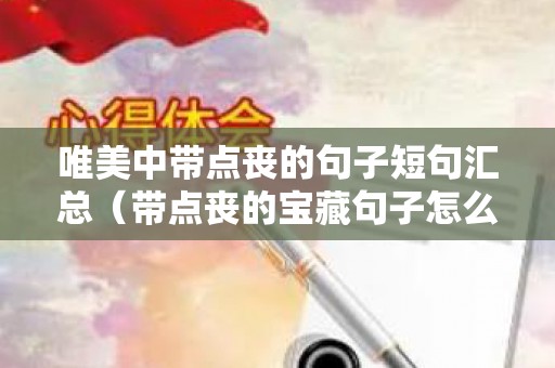 唯美中带点丧的句子短句汇总（带点丧的宝藏句子怎么说）