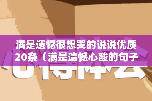 满是遗憾很想哭的说说优质20条（满是遗憾心酸的句子）