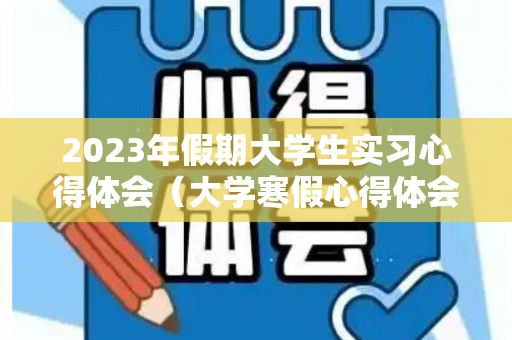 2023年假期大学生实习心得体会（大学寒假心得体会800字最新）
