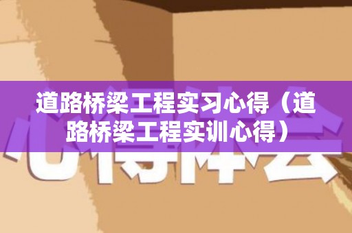 道路桥梁工程实习心得（道路桥梁工程实训心得）