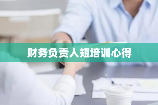财务负责人短培训心得