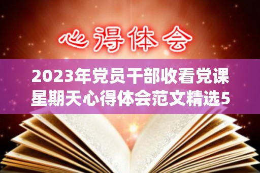 2023年党员干部收看党课星期天心得体会范文精选5篇(党课上课时间该多长)