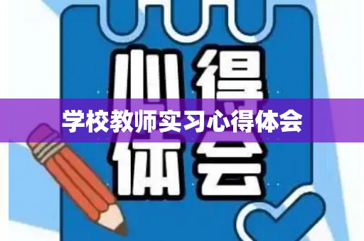 学校教师实习心得体会