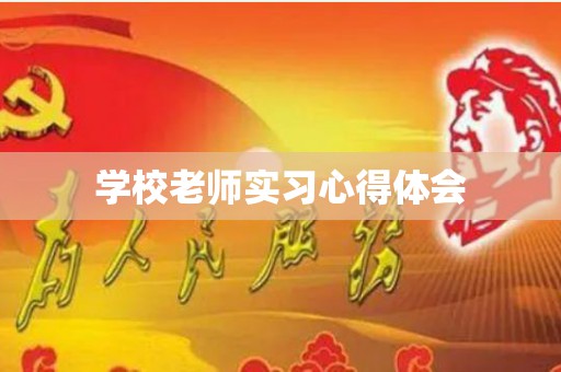 学校老师实习心得体会