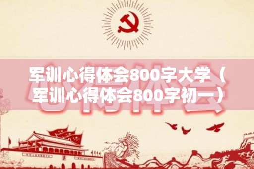 军训心得体会800字大学（军训心得体会800字初一）