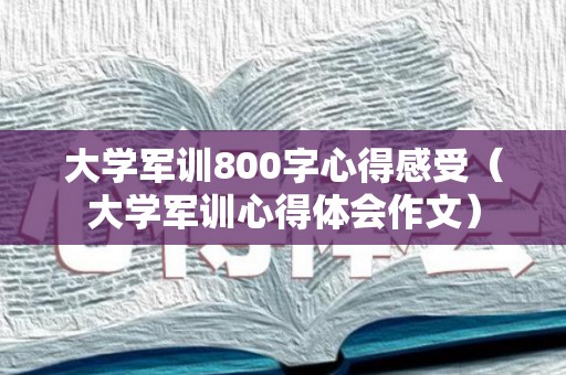 大学军训800字心得感受（大学军训心得体会作文）