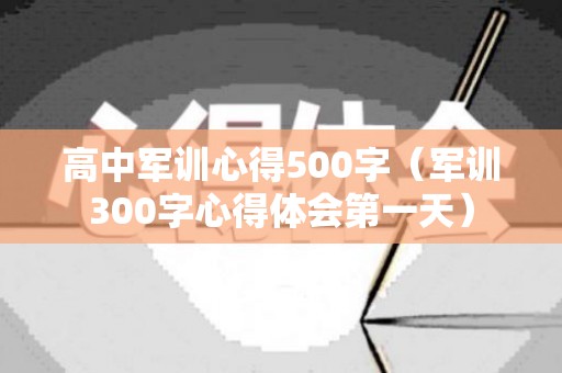 高中军训心得500字（军训300字心得体会第一天）
