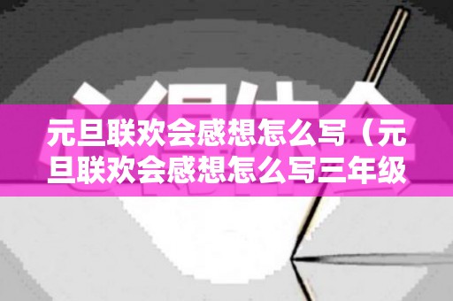 元旦联欢会感想怎么写（元旦联欢会感想怎么写三年级）
