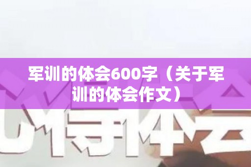 军训的体会600字（关于军训的体会作文）