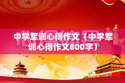 中学军训心得作文（中学军训心得作文800字）