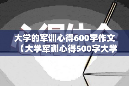 大学的军训心得600字作文（大学军训心得500字大学）