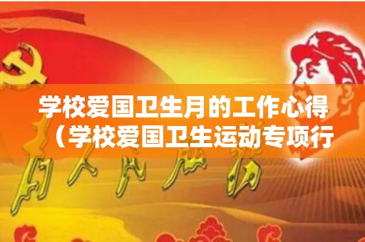 学校爱国卫生月的工作心得（学校爱国卫生运动专项行动小结）