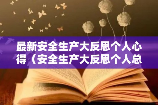 最新安全生产大反思个人心得（安全生产大反思个人总结）