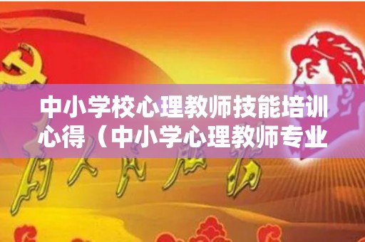中小学校心理教师技能培训心得（中小学心理教师专业能力大赛）