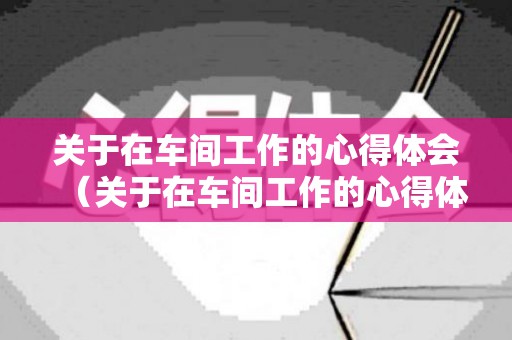 关于在车间工作的心得体会（关于在车间工作的心得体会总结）