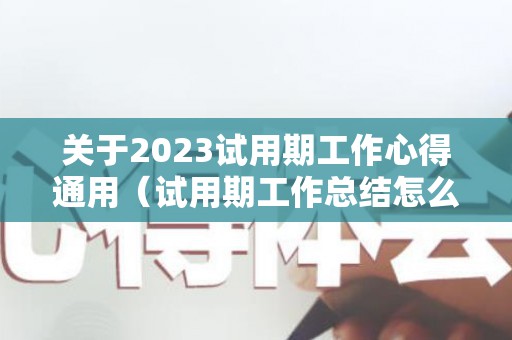关于2023试用期工作心得通用（试用期工作总结怎么写 范文300）