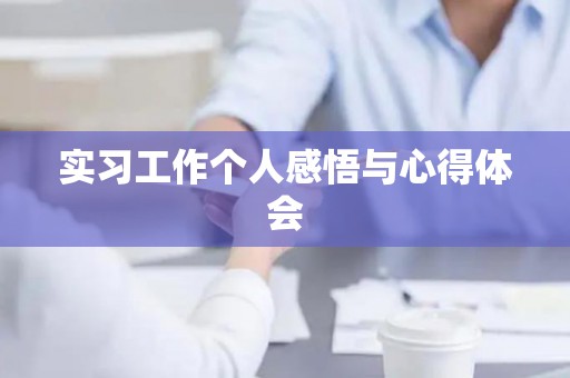 实习工作个人感悟与心得体会