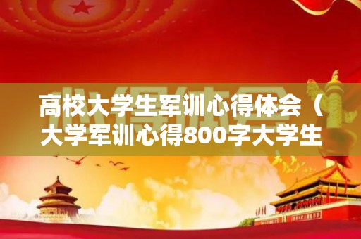 高校大学生军训心得体会（大学军训心得800字大学生）