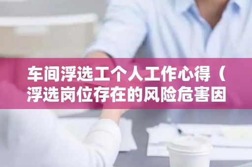 车间浮选工个人工作心得（浮选岗位存在的风险危害因素）