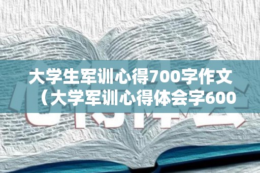 大学生军训心得700字作文（大学军训心得体会字600字作文）