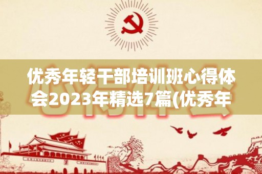 优秀年轻干部培训班心得体会2023年精选7篇(优秀年轻干部培训内容摘要)