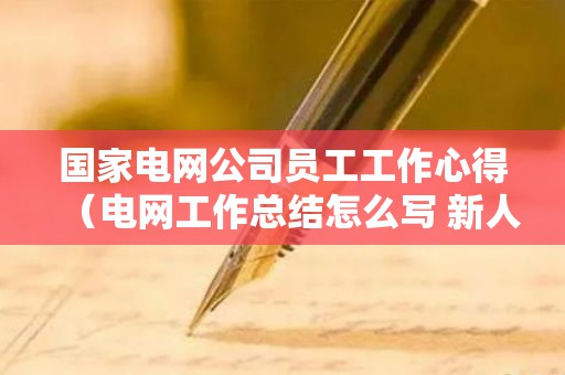 国家电网公司员工工作心得（电网工作总结怎么写 新人）