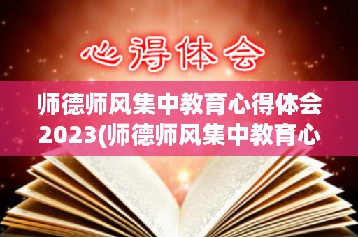 师德师风集中教育心得体会2023(师德师风集中教育心得体会范文)