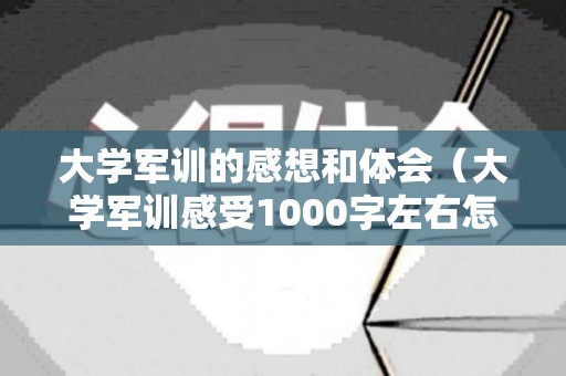 大学军训的感想和体会（大学军训感受1000字左右怎么写）