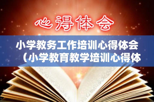 小学教务工作培训心得体会（小学教育教学培训心得体会）
