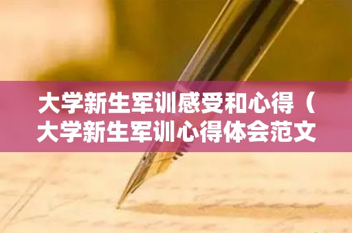 大学新生军训感受和心得（大学新生军训心得体会范文500字左右作文）