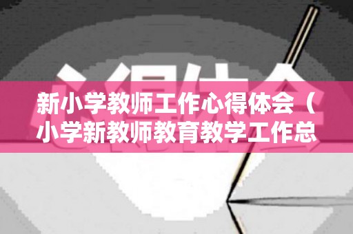 新小学教师工作心得体会（小学新教师教育教学工作总结）
