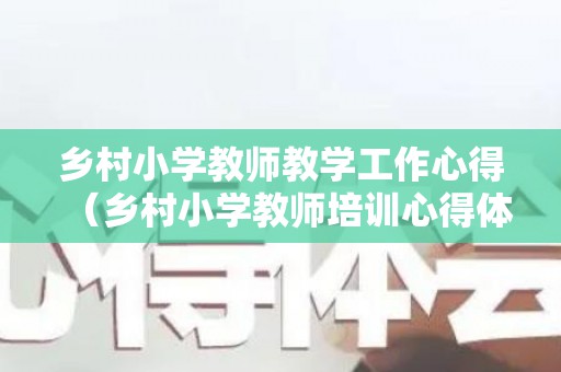 乡村小学教师教学工作心得（乡村小学教师培训心得体会）
