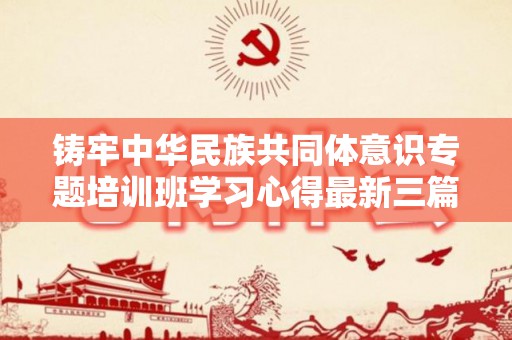 铸牢中华民族共同体意识专题培训班学习心得最新三篇（铸牢中华民族共同体内容少）