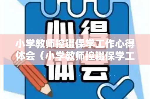 小学教师控辍保学工作心得体会（小学教师控辍保学工作案例）