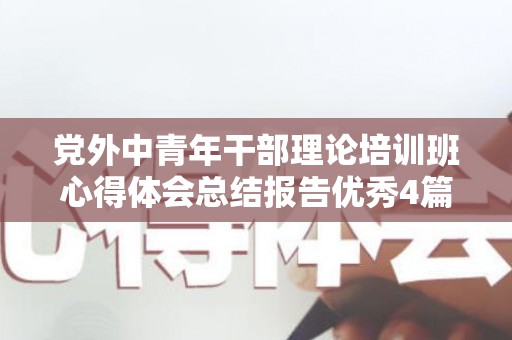 党外中青年干部理论培训班心得体会总结报告优秀4篇（党外中青年干部培训班有什么作用）