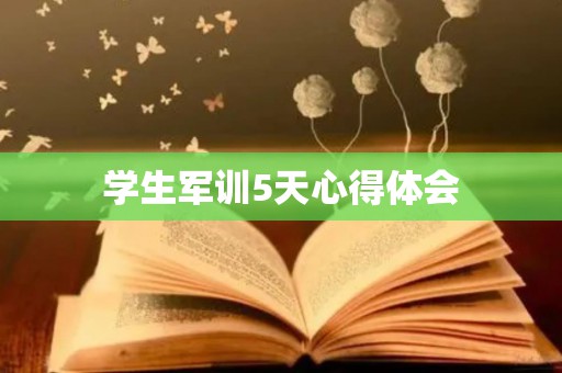 学生军训5天心得体会