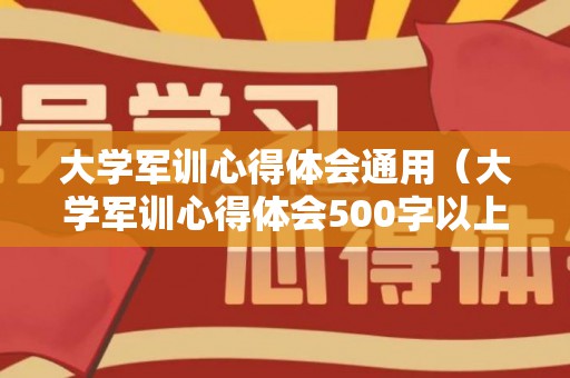 大学军训心得体会通用（大学军训心得体会500字以上）