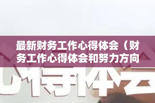 最新财务工作心得体会（财务工作心得体会和努力方向）