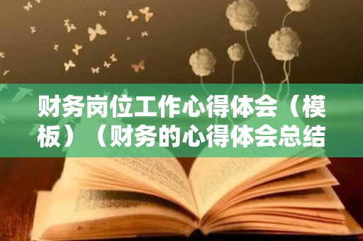 财务岗位工作心得体会（模板）（财务的心得体会总结）
