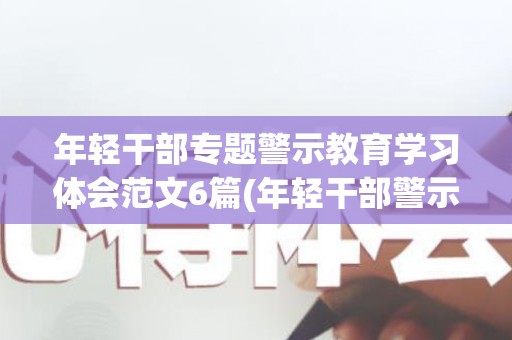 年轻干部专题警示教育学习体会范文6篇(年轻干部警示教育发言材料)