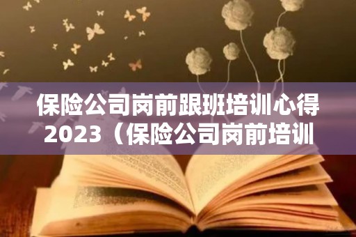 保险公司岗前跟班培训心得2023（保险公司岗前培训内容）